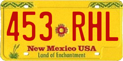 NM license plate 453RHL