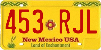 NM license plate 453RJL