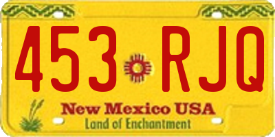 NM license plate 453RJQ