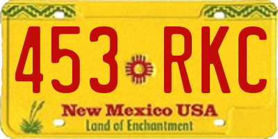 NM license plate 453RKC