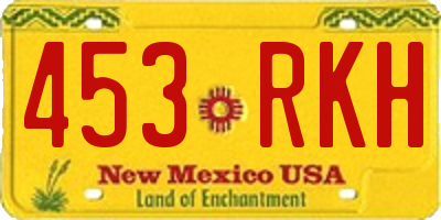 NM license plate 453RKH
