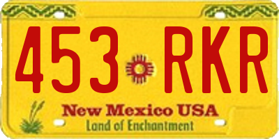 NM license plate 453RKR