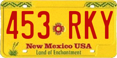 NM license plate 453RKY