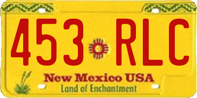 NM license plate 453RLC