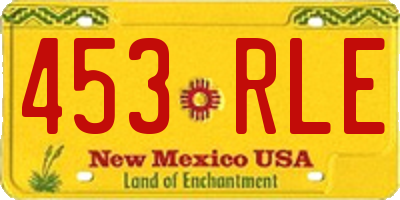 NM license plate 453RLE
