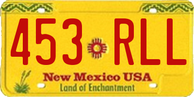 NM license plate 453RLL