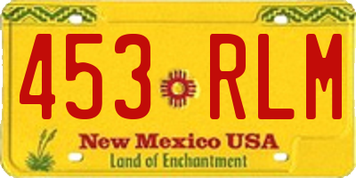 NM license plate 453RLM