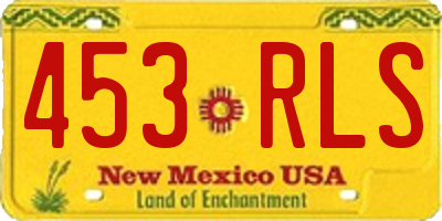 NM license plate 453RLS