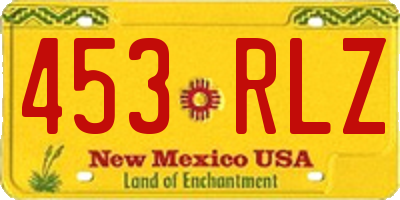 NM license plate 453RLZ