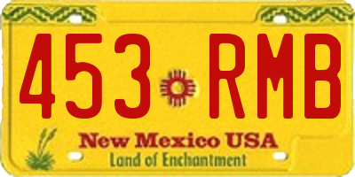 NM license plate 453RMB