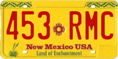 NM license plate 453RMC