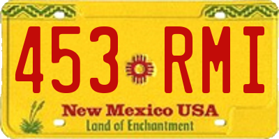 NM license plate 453RMI
