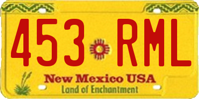 NM license plate 453RML