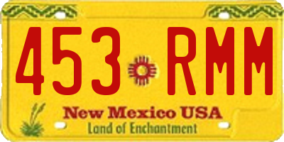 NM license plate 453RMM
