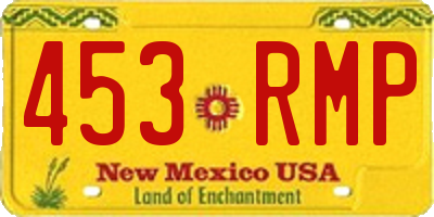 NM license plate 453RMP
