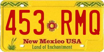 NM license plate 453RMQ