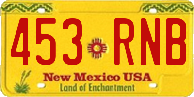 NM license plate 453RNB