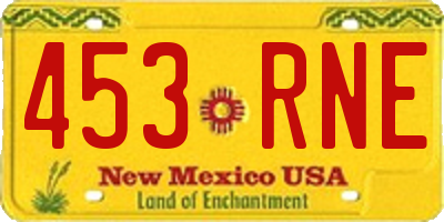 NM license plate 453RNE