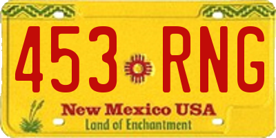 NM license plate 453RNG