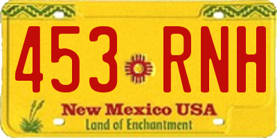 NM license plate 453RNH