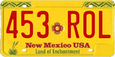 NM license plate 453ROL