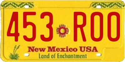NM license plate 453ROO