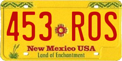 NM license plate 453ROS