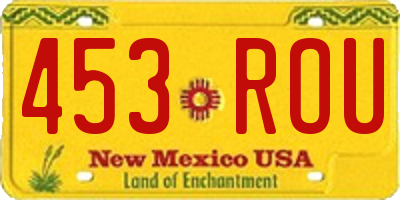 NM license plate 453ROU