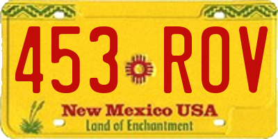 NM license plate 453ROV