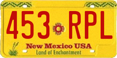 NM license plate 453RPL