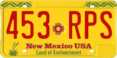 NM license plate 453RPS