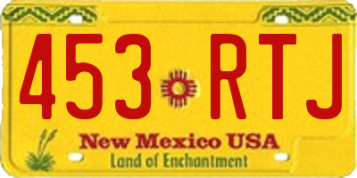 NM license plate 453RTJ
