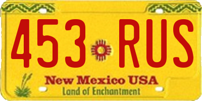 NM license plate 453RUS