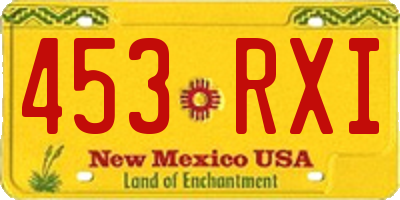 NM license plate 453RXI