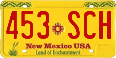 NM license plate 453SCH