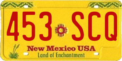 NM license plate 453SCQ