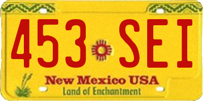 NM license plate 453SEI