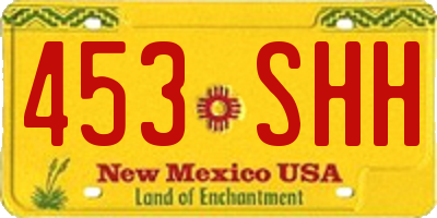 NM license plate 453SHH