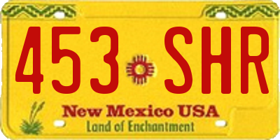 NM license plate 453SHR