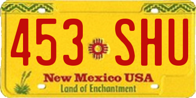 NM license plate 453SHU