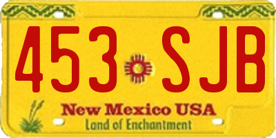 NM license plate 453SJB