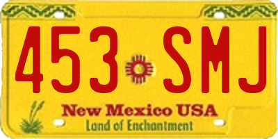 NM license plate 453SMJ