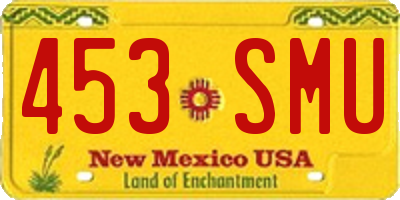 NM license plate 453SMU
