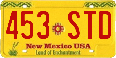 NM license plate 453STD