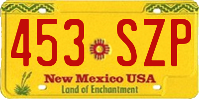 NM license plate 453SZP