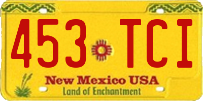 NM license plate 453TCI