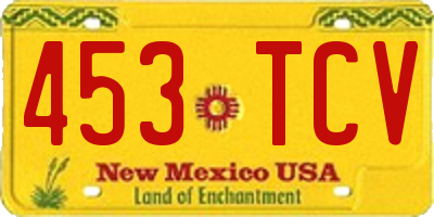 NM license plate 453TCV