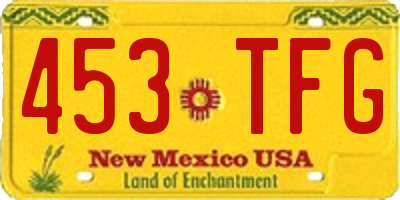 NM license plate 453TFG