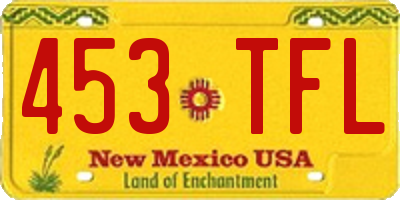 NM license plate 453TFL