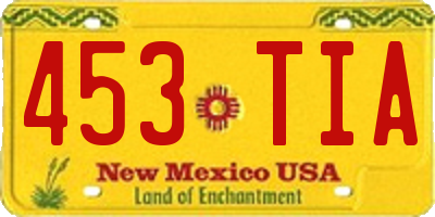 NM license plate 453TIA